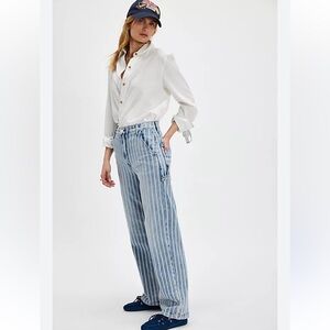 NWT Mother Women’s 31 Stud Finder Sneak Stripe Carpenter Jeans Like That For You